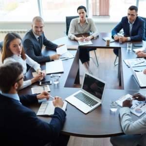 Business meeting in conference room